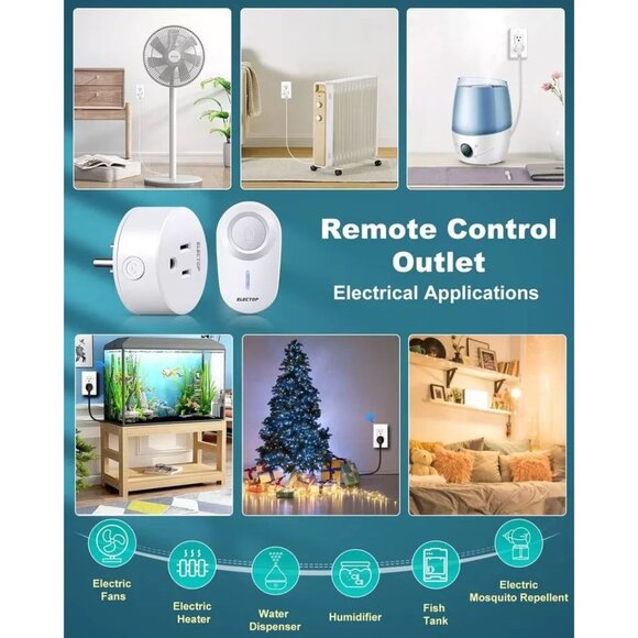 Remote Control Outlet 15A/1500W Wireless Outlet Power Switch SW-CK1&SW-R05 - Picture 6 of 11
